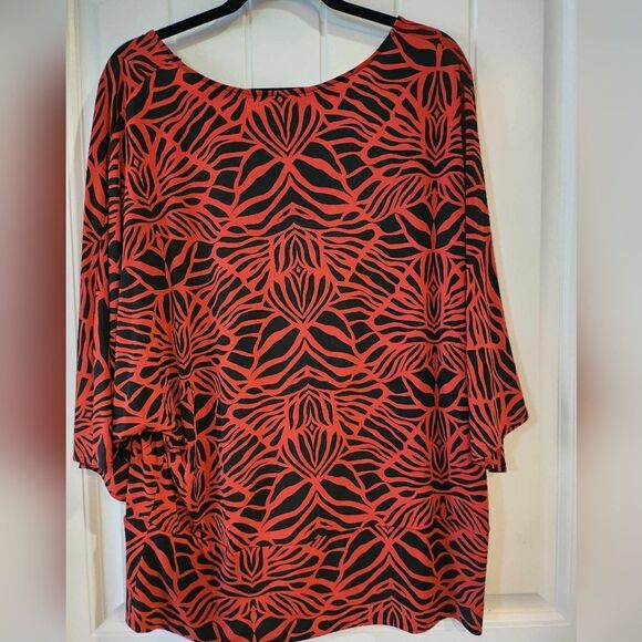 Ruby Rd. XL, Red & Black Zebra Chevron Print - Picture 2 of 8